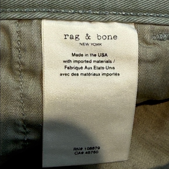 Rag & Bone Light Blue Chinos Size 33 - Picture 7 of 7